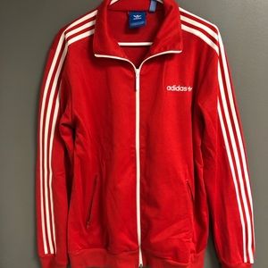 Adidas red zip up.